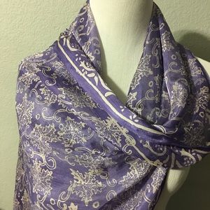 Hand painted silk batik scarf